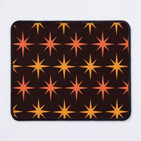 Item preview, Mid century modern atomic starbursts in orange and amber designed and sold by Yasminepatterns .
