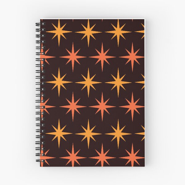 Item preview, Mid century modern atomic starbursts in orange and amber  designed and sold by Yasminepatterns .