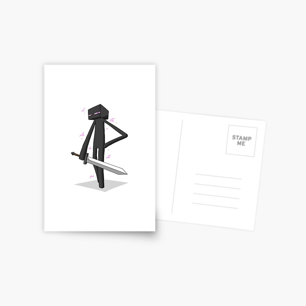 Minecraft Enderman and Creeper Postcard for Sale by ddkart