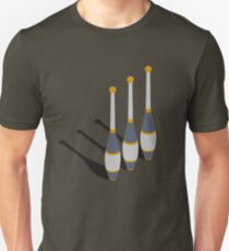 Minimale Jonglierrequisiten Clubs - T-Shirt Unisex T-Shirt