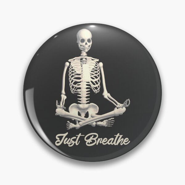 Item preview, Just Breathe Meditating Skeleton Funny Yoga Design, Perfect For Halloween  designed and sold by TrulyEpoque.