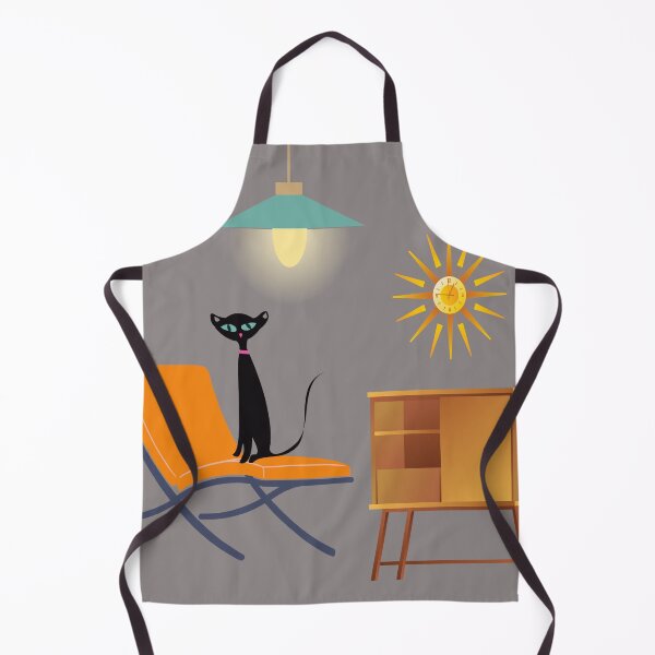 Item preview, Atomic Cat Perched on a Midcentury Retro Chair  designed and sold by LisWilliams.