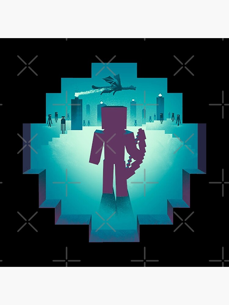 Minecraft Enderman and Creeper Postcard for Sale by ddkart