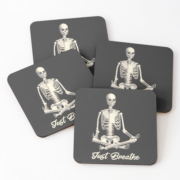Item preview, Just Breathe Meditating Skeleton Funny Yoga Design, Perfect For Halloween  designed and sold by TrulyEpoque.