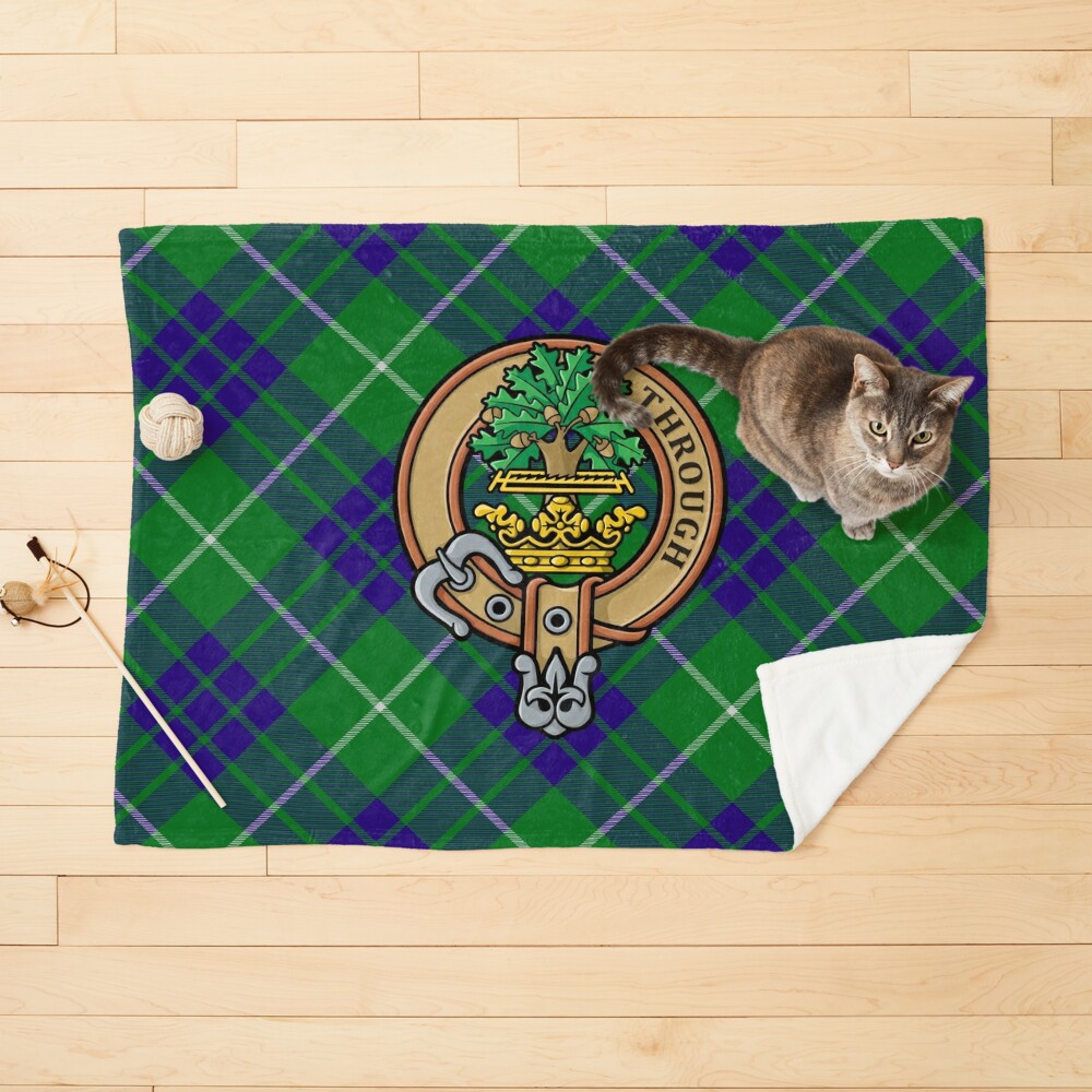 Tartanforlife Hamilton retailer Clan Badge Tartan Blanket