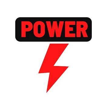 Artwork thumbnail, Red Color Power Lightning Text Design by RiyonArts