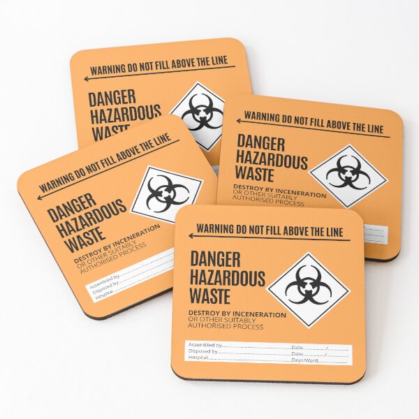 Item preview, Danger Hazardous Waste - Destroy by Inceneration - - Funny veterinary sticker, Veterinary Day Gift Idea, Vets, Vet Nurses, Vet Techs, Reception designed and sold by Verubi.