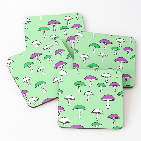 Item preview, Genderqueer Pride Mushroom Pattern designed and sold by DropDedDesigns.