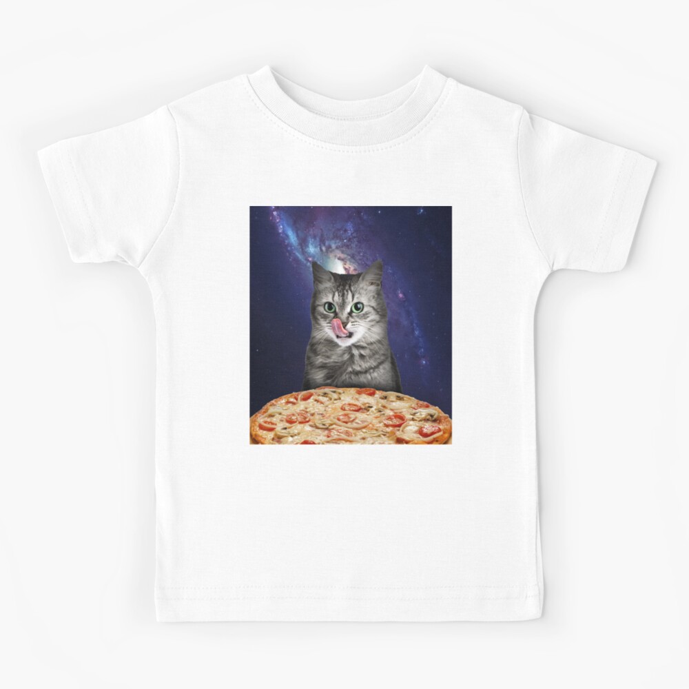 cat eating pizza shirt