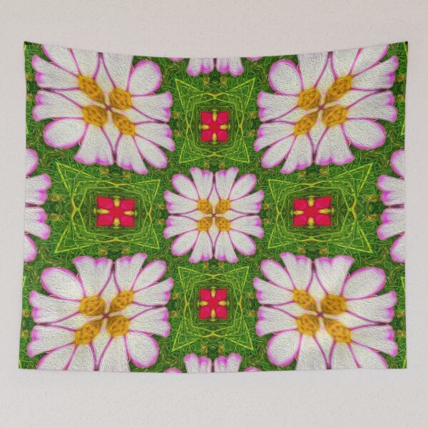 Item preview, Pretty cosmos pattern designed and sold by Patternflower.