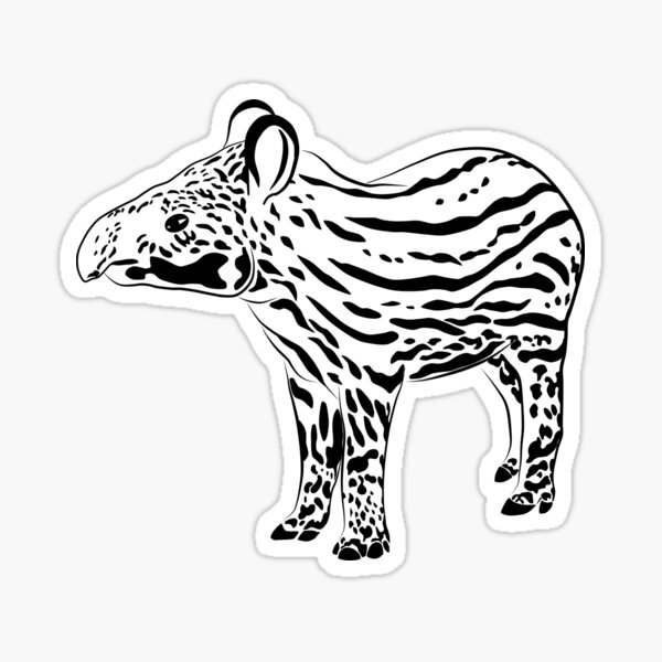 Vista previa del artículo con la obra «bebé tapir», diseñado y vendido por The Sleepy Monito.