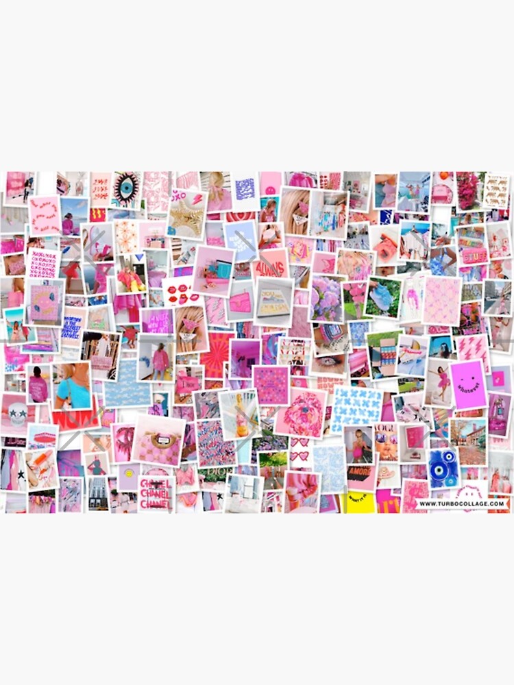 Preppy Pink Collage Vinyl