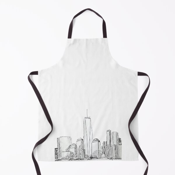 Item preview, Lower Manhattan Skyline, pen drawing designed and sold by Anna Effenberger Art.
