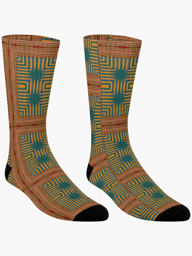Thumbnail 3 of 5, Socks, CUTE ABSTRACT NATIVE AMERICAN RUG. designed and sold by Ralek.