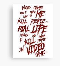 Videogames Violence Canvas Print