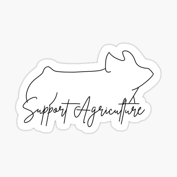 Item preview, Support Agriculture Pig Sticker designed and sold by kourtneyotte.