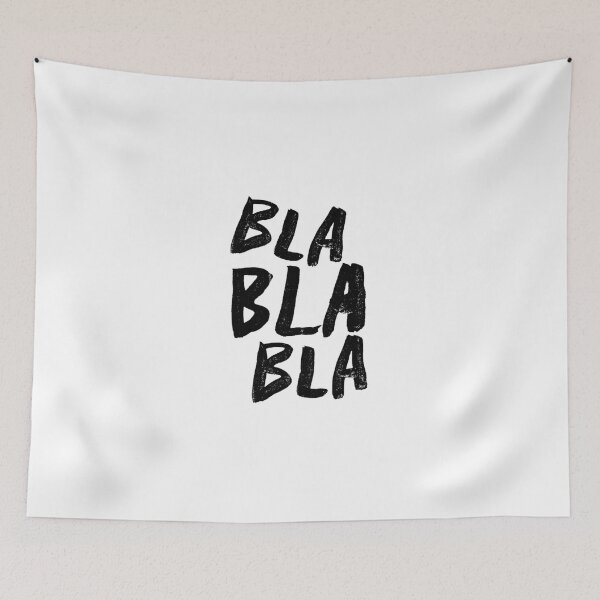 Item preview, BLA BLA BLA BLACK STICKER designed and sold by SUDAHLAHDONN.