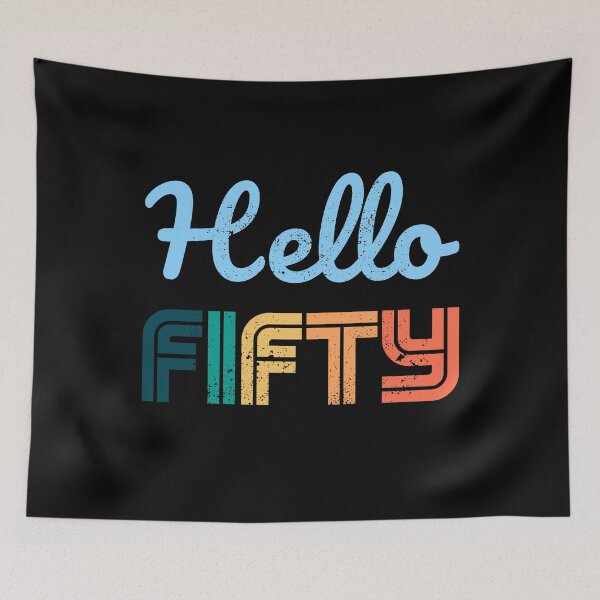 Item preview, Hello Fifty - 50 Year Old Retro 1972 50th Birthday Gift designed and sold by r-silver.