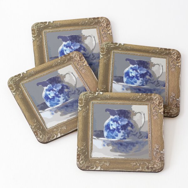 Item preview, Framed Flow Blue, blue and white, english country designed and sold by Ann Kronick.