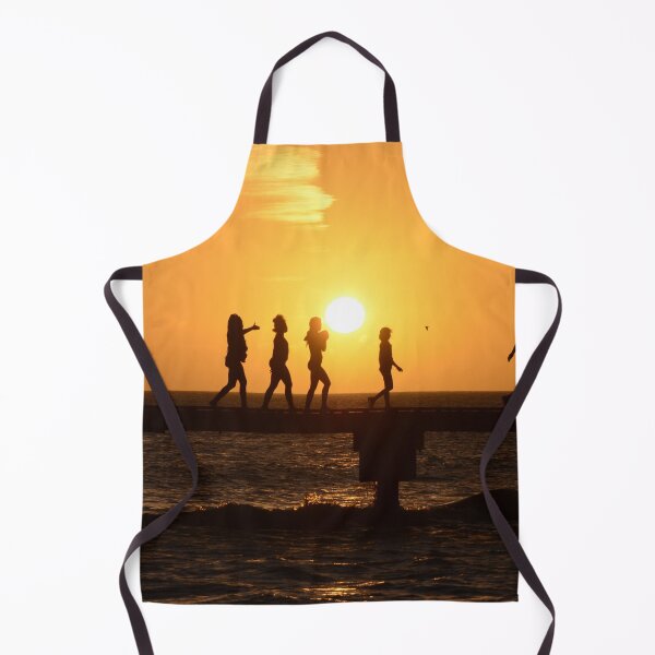 Item preview, Silhouette of children dancing in front of the sunset in Key West Florida - WelshDesigns designed and sold by welshdesigns.