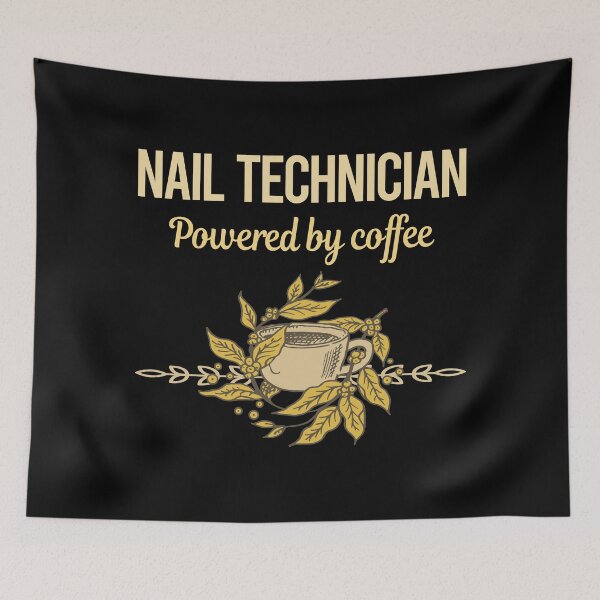 Item preview, Powered By Coffee Nail Technician designed and sold by toniabrendaom.