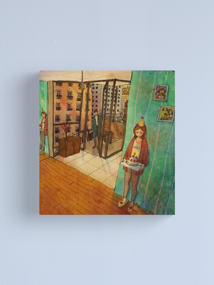 Thumbnail 2 of 3, Canvas Print, Puuung Illustration No.63 designed and sold by puuung1.