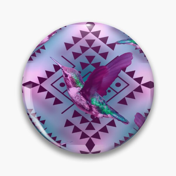 Item preview, Blue/ Pink Hummingbird Native Print designed and sold by JMWCD.