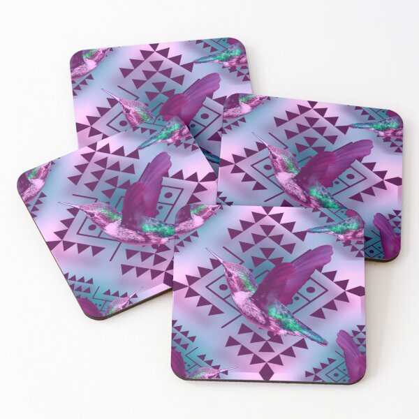 Item preview, Blue/ Pink Hummingbird Native Print designed and sold by JMWCD.