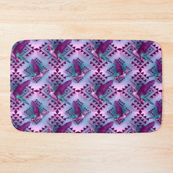 Item preview, Blue/ Pink Hummingbird Native Print designed and sold by JMWCD.