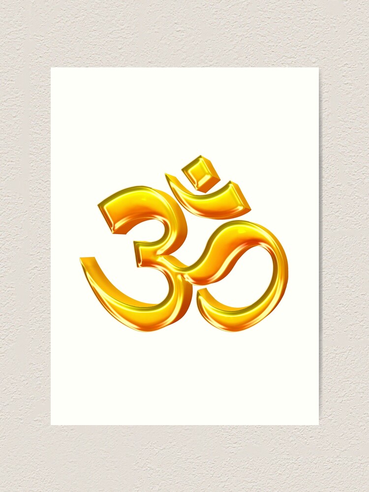 3D Hindu Om Symbol for Yoga | Art Print