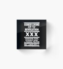 Straight edge XXX Revolution Hardcore Acrylic Block
