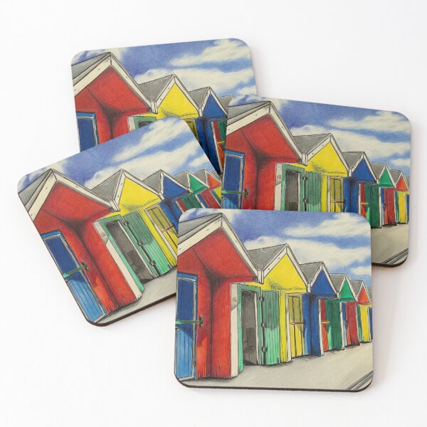 Item preview, Barry beach huts  designed and sold by Karen Elaine Evans.