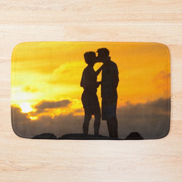 Item preview, Silhouette of lovers kissing in the sunset in Key West Florida  - WelshDesigns designed and sold by welshdesigns.