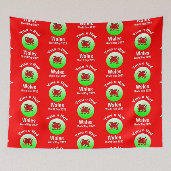Item preview, wales World Cup 2022 Yma o Hyd designed and sold by Aurorapod.