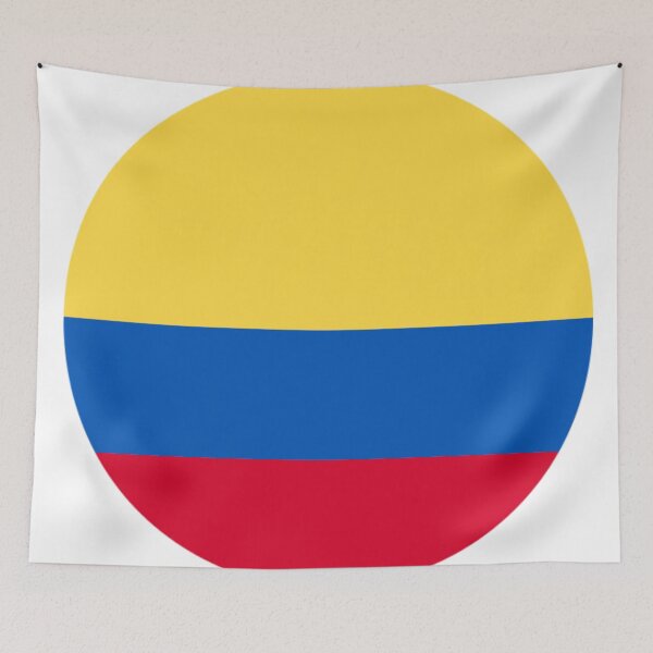 Aperçu de l'œuvre drapeau colombie rond créée et vendue par andriassaputro.