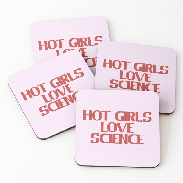 Item preview, Hot Girls Love Science - Red Bold Text designed and sold by Chubuter.