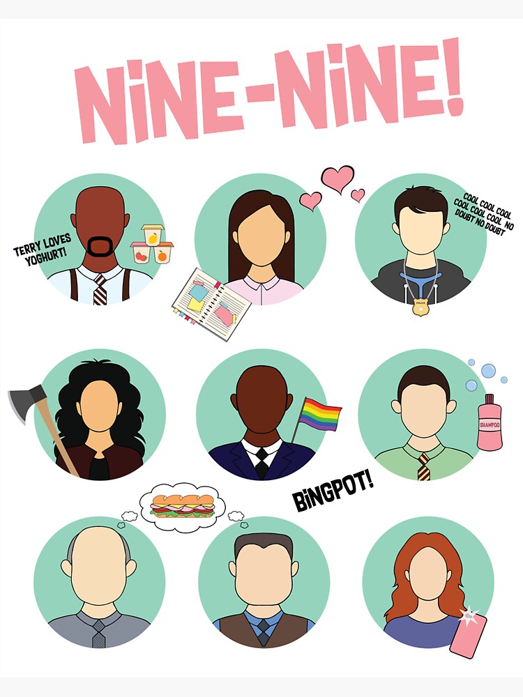 Thumbnail 3 of 3, Sticker, Brooklyn Nine-Nine Squad designed and sold by DittoObvs.