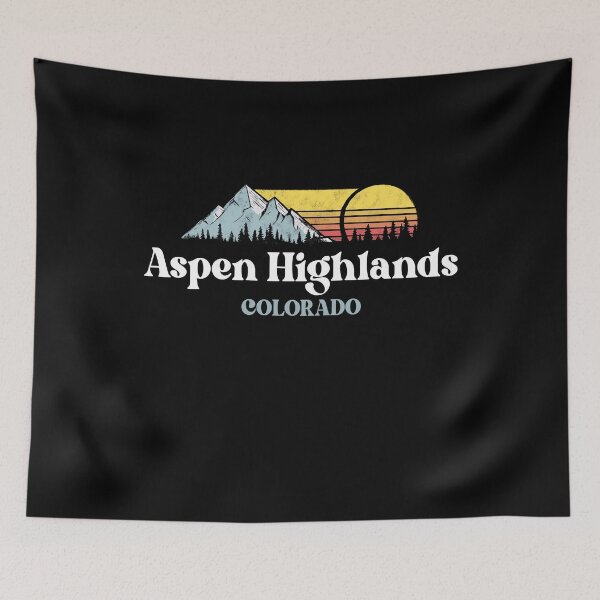 Item preview, Aspen Highlands,COLORADO,Ski Snowboard Hiking designed and sold by SiloPressCo.