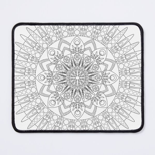 Item preview, Mandala Inspired Design in Black & White #8 designed and sold by ZenDrawings.