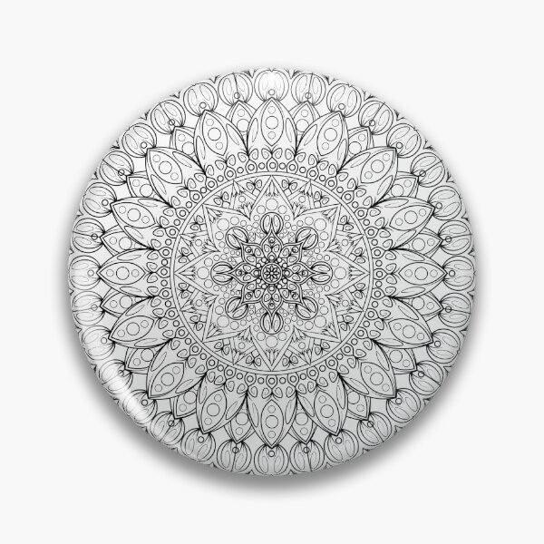 Item preview, Mandala Inspired Design in Black & White #7 designed and sold by ZenDrawings.