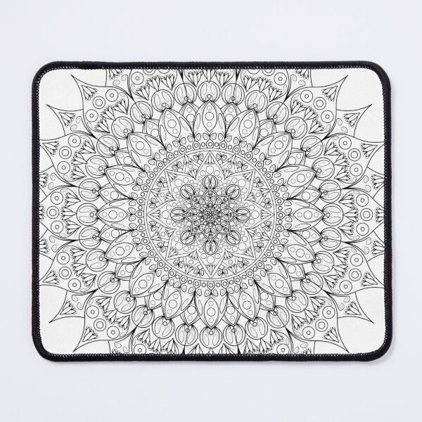 Item preview, Mandala Inspired Design in Black & White #7 designed and sold by ZenDrawings.