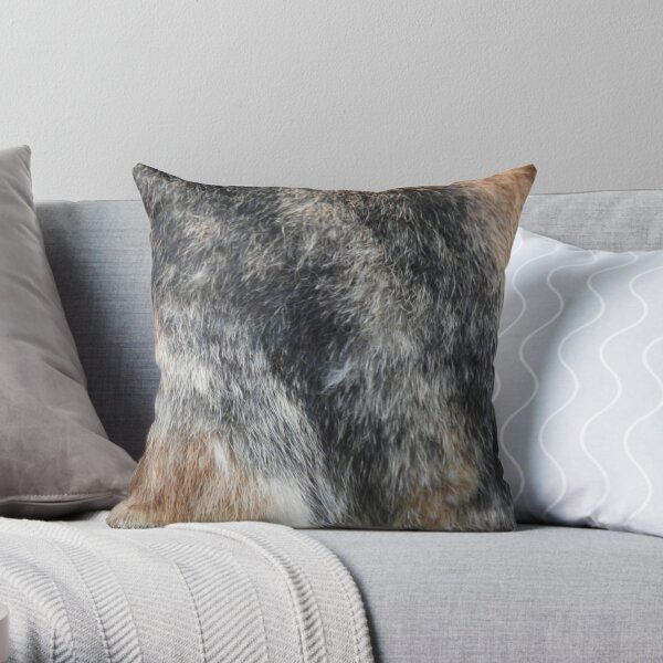 Faux Cowhide Brown Natural Pillow Cover