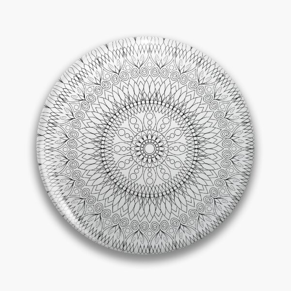 Item preview, Mandala Inspired Design in Black & White #9 designed and sold by ZenDrawings.