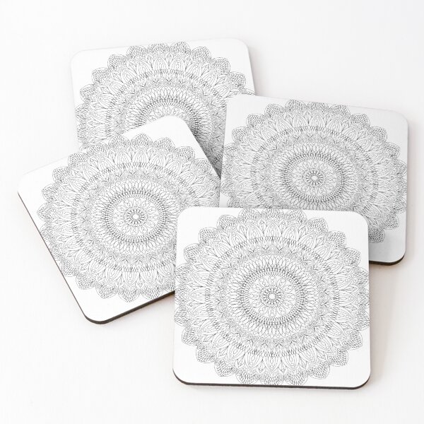 Item preview, Mandala Inspired Design in Black & White #9 designed and sold by ZenDrawings.