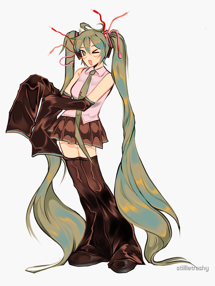 hatsune miku Sticker for Sale by stillletrashy