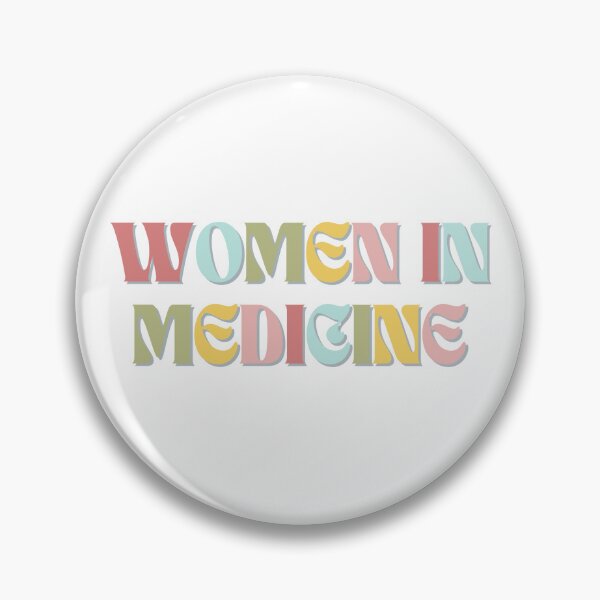 Item preview, Women in Medicine Rainbow Colorful Trendy Retro Girl Power Sticker, Pin, or Mug designed and sold by kaelynmxrie.