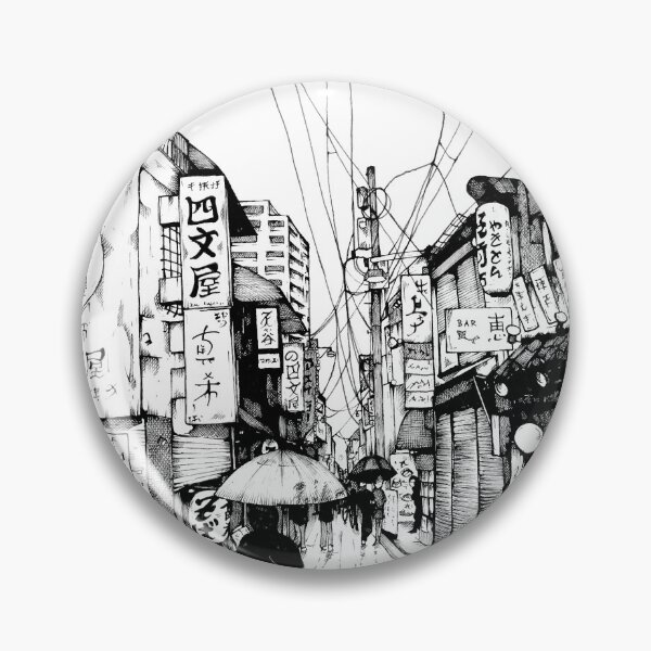 Item preview, Tokyo street scene designed and sold by shiningwizarddz.