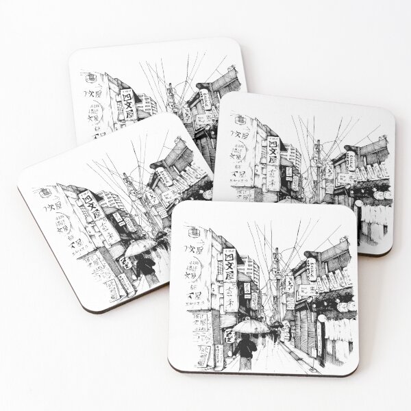 Item preview, Tokyo street scene designed and sold by shiningwizarddz.