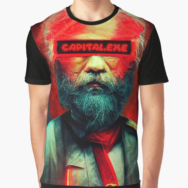 Vista previa del artículo con la obra «Ciberpunk Karl Marx», diseñado y vendido por Red-Menace.