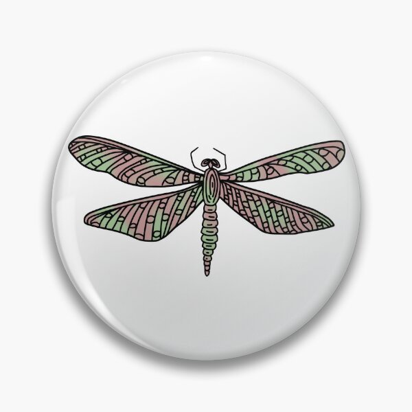 Item preview, Dragonfly Design with Pink and Green Earth Tones designed and sold by Ellora  Roy.